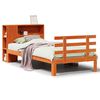 vidaXL Lit biblioth&egrave;que sans matelas cire marron 100x200 cm pin massif