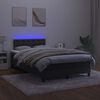 vidaXL Sommier &agrave; lattes de lit et matelas LED noir 120x190 cm velours