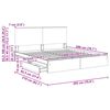 vidaXL Lit de Rangement Noir 200 x 200 cm Bois d'ing&eacute;nierie