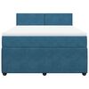 vidaXL Sommier &agrave; lattes de lit et matelas bleu 140x190 cm velours