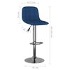 vidaXL Tabourets de bar lot de 2 bleu tissu