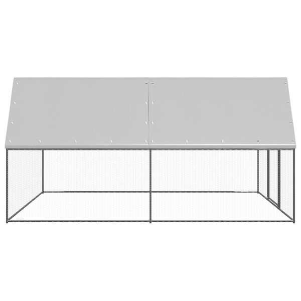vidaXL Poulailler 3x4x2 m acier galvanis&eacute;