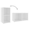 vidaXL Ensemble de meubles TV 4 pcs Blanc brillant Bois d'ing&eacute;nierie