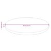 vidaXL Dessus de table rond Marron fonc&eacute; &Oslash;90x1,5cm Ch&ecirc;ne massif trait&eacute;
