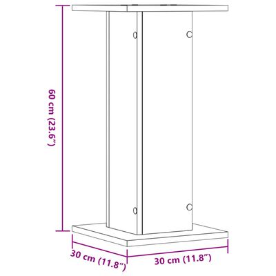 vidaXL Supports pour plantes 2 pcs chêne fumé bois d'ingénierie