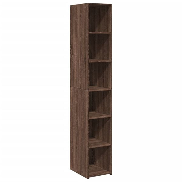 vidaXL Buffet haut ch&ecirc;ne marron 30x41x185 cm bois d'ing&eacute;nierie