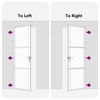 vidaXL Porte en verre Fretwork Noir 76 x 3.5 x 201.5 cm Aluminium