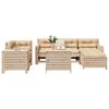 vidaXL Salon de jardin 7 pcs bois de pin massif