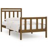 vidaXL Cadre de lit sans matelas Marron miel Bois pin massif 90x200 cm