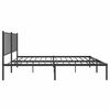 vidaXL Cadre de lit métal sans matelas avec tête de lit noir 135x190cm