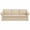 vidaXL Canap&eacute; Cr&egrave;me Dimensions globales: 215 x 82 x 80 cm (l x P x H)