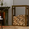 vidaXL Support de bois de chauffage Marron miel 80x25x100cm Pin massif