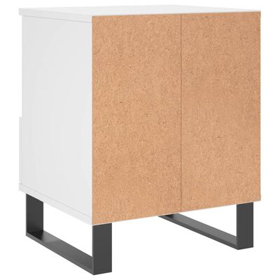 vidaXL Tables de chevet 2 pcs blanc 40x35x50 cm bois d’ingénierie