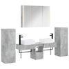 vidaXL Ensemble de mobilier de salle de bain 6 pcs Gris b&eacute;ton