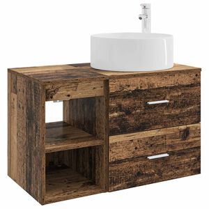 vidaXL Ensemble de mobilier de salle de bain 2 pc Bois ancien