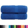 vidaXL Serviettes de toilette premium SOLUND 2 pi&egrave;ces Bleu 30 x 30 cm 600 g/m&sup2;