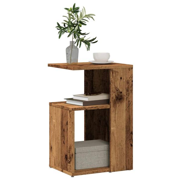 vidaXL Table d'appoint vieux bois 36x30x56 cm bois d'ing&eacute;nierie