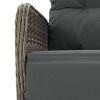 vidaXL Ensemble &agrave; manger de jardin 9 pcs coussins gris r&eacute;sine tress&eacute;e