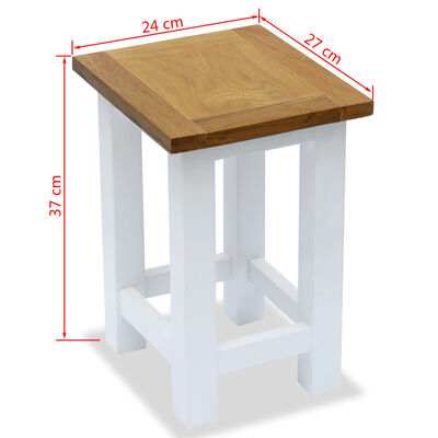 vidaXL Table d'appoint 27 x 24 x 37 cm Bois de chêne massif