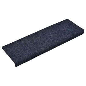 vidaXL Tapis d'escalier autocollants 15 pi&egrave;ces 65x21x4 cm Bleu