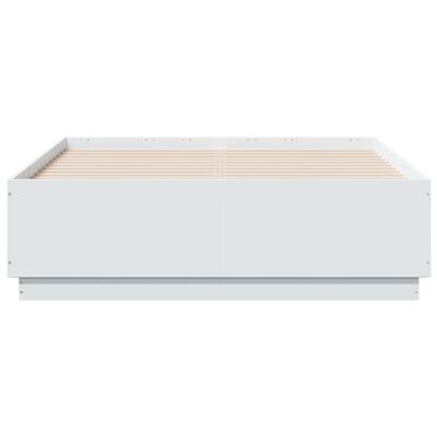 vidaXL Cadre de lit Blanc 120x190 cm bois d'ingénierie