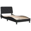 vidaXL Cadre de lit avec LED sans matelas noir 90x190 cm velours