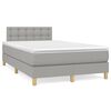 vidaXL Sommier &agrave; lattes de lit et matelas gris clair 120x190 cm tissu