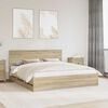 vidaXL Cadre de lit Ch&ecirc;ne Sonoma 180 x 200 cm Bois Ing&eacute;nierie