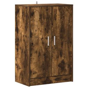 vidaXL Meuble &agrave; chaussures Ch&ecirc;ne fum&eacute; 60x35x92 cm Bois d'ing&eacute;nierie
