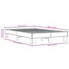 vidaXL Cadre de lit sans matelas sonoma gris 135x190 cm