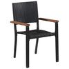 vidaXL Ensemble à manger d'extérieur 7pcs Résine tressée acacia Noir