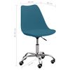 vidaXL Chaise de salle &agrave; manger Turquoise Similicuir
