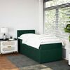 vidaXL Sommier &agrave; lattes de lit avec matelas Vert fonc&eacute; 100x200 cm