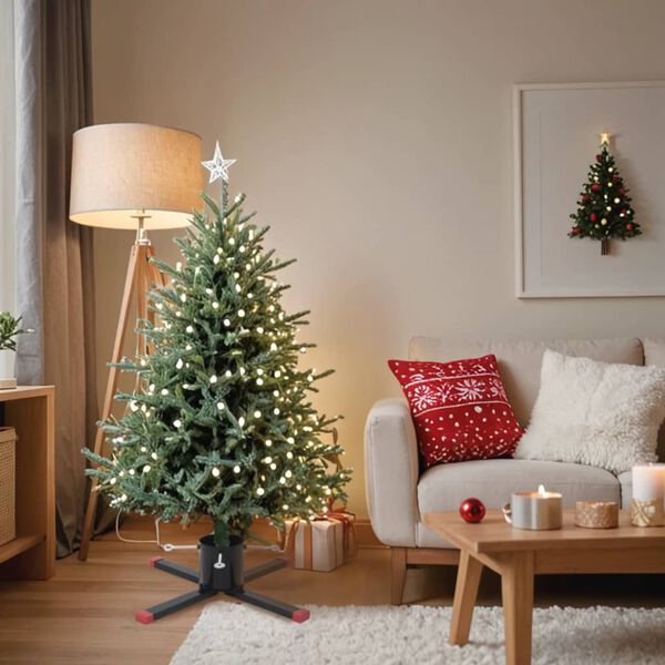 vidaXL Support de sapin de No&euml;l noir 61x61x15,5 cm
