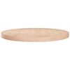vidaXL Dessus de table rond &Oslash;60x4 cm Bois de ch&ecirc;ne massif non trait&eacute;