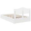 vidaXL Lit de Rangement Blanc 120 x 190 cm Bois d'ing&eacute;nierie