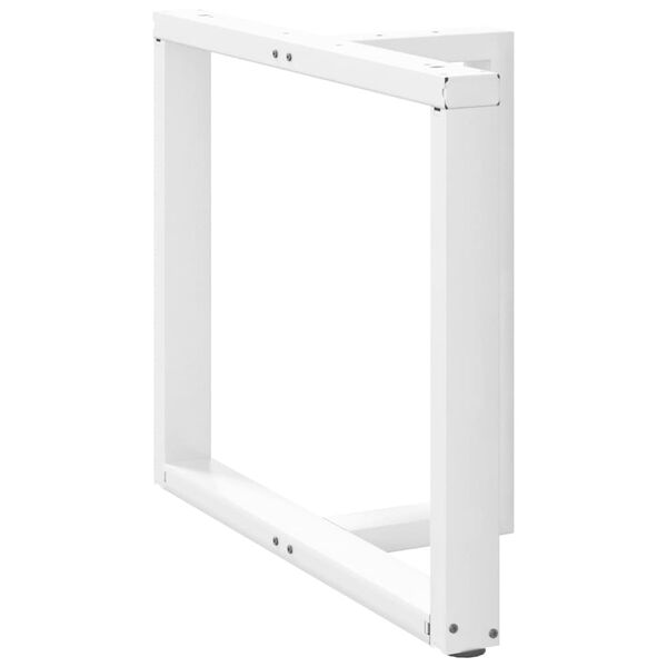 vidaXL Pieds de table à manger en T, 2 pièces, blanc, 90 x 35 x (72-73) cm, acier