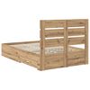 vidaXL Cadre de lit Ch&ecirc;ne artisanal 120 x 190 cm Bois d'ing&eacute;nierie