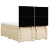 vidaXL Sommier &agrave; lattes de lit avec matelas Cr&egrave;me 140x190 cm Tissu
