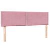 vidaXL Sommier &agrave; lattes de lit avec matelas et LED rose 160x210 cm velours