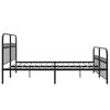 vidaXL Cadre de lit m&eacute;tal sans matelas avec pied de lit noir 183x213cm