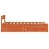 vidaXL Cadre de lit sans matelas cire marron 90x190 cm bois pin massif