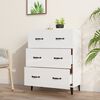 vidaXL Buffet Blanc brillant 69,5x34x90 cm Bois d'ing&eacute;nierie