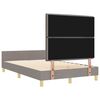 vidaXL Cadre de lit avec t&ecirc;te de lit Taupe 140 x 190 cm tissu