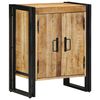 vidaXL Cabinet &agrave; chaussures avec porte Marron Bois de manguier massif