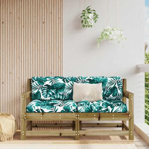 vidaXL Chaises de jardin avec coussins lot de 2 bois de pin impr&eacute;gn&eacute;