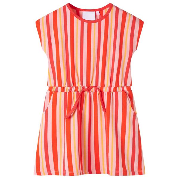 Robe pour enfants avec cordon rose et rouge 128