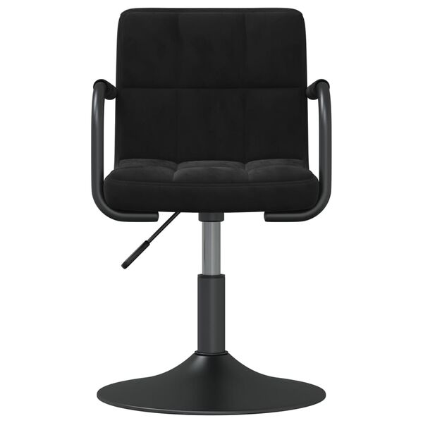vidaXL Chaises pivotantes &agrave; manger lot de 4 noir velours