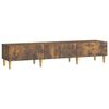 vidaXL Meuble TV Ch&ecirc;ne fum&eacute; 147 x 34,5 x 30 cm Bois d'ing&eacute;nierie