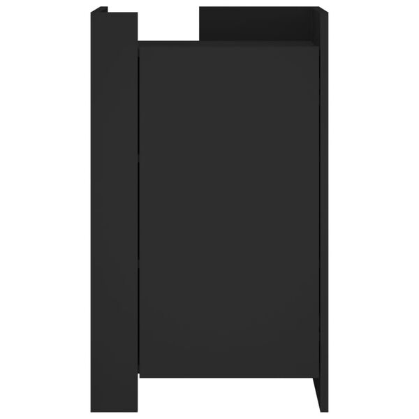 vidaXL Buffet noir 45x35x75 cm bois d&rsquo;ing&eacute;nierie